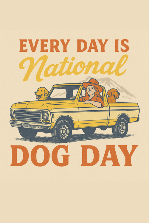 National Dog Day Pigment Dyed T (ALL PROFIT DONATED)