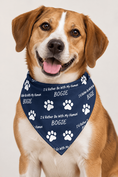 Personalized Paw Print Doggy Bandana – Add Your Dog's Name! 🐾
