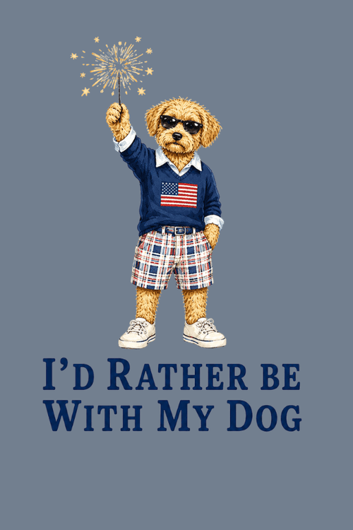 KIDS - Summer Doggo Bear Pup Pigment Dyed T