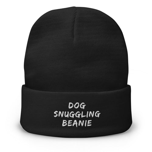 Dog Snuggling Beanie