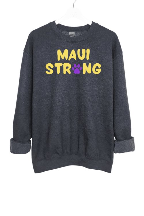 Maui Strong Paw Print - Crewneck Sweatshirt