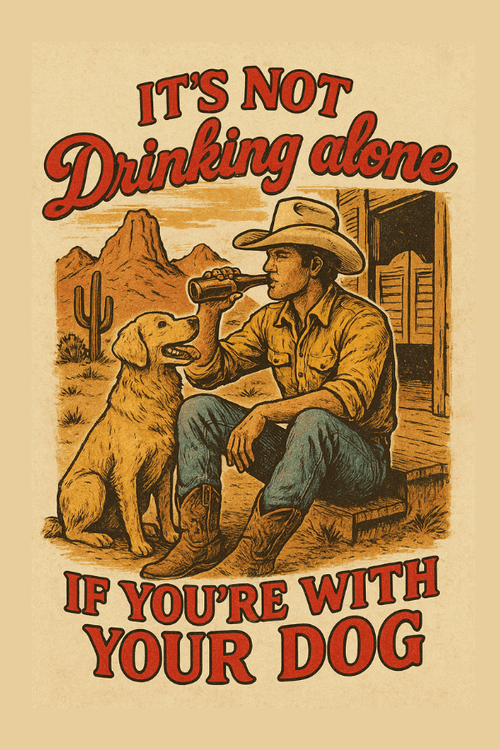 Drinking Alone Pigment Dyed Uni T
