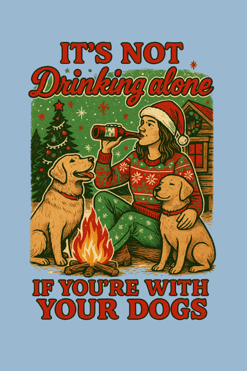 Drinking Alone Christmas Sweatshirt