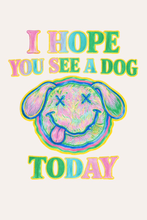 See A Dog Trippy Vibes Crewneck Sweatshirt