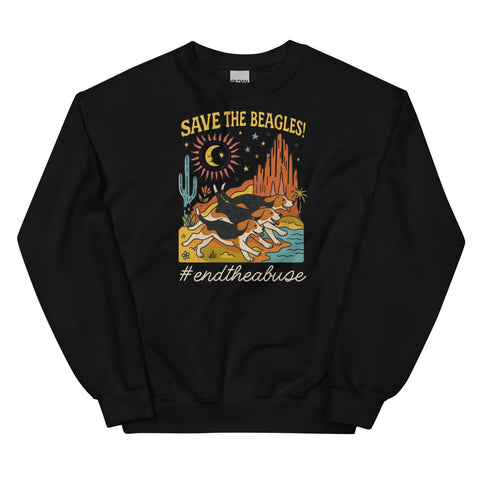 Save the Beagles Peace Crewneck Sweatshirt (ALL PROFIT DONATED