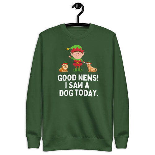 Saw A Dog Christmas Sweatshirt (Unisex)
