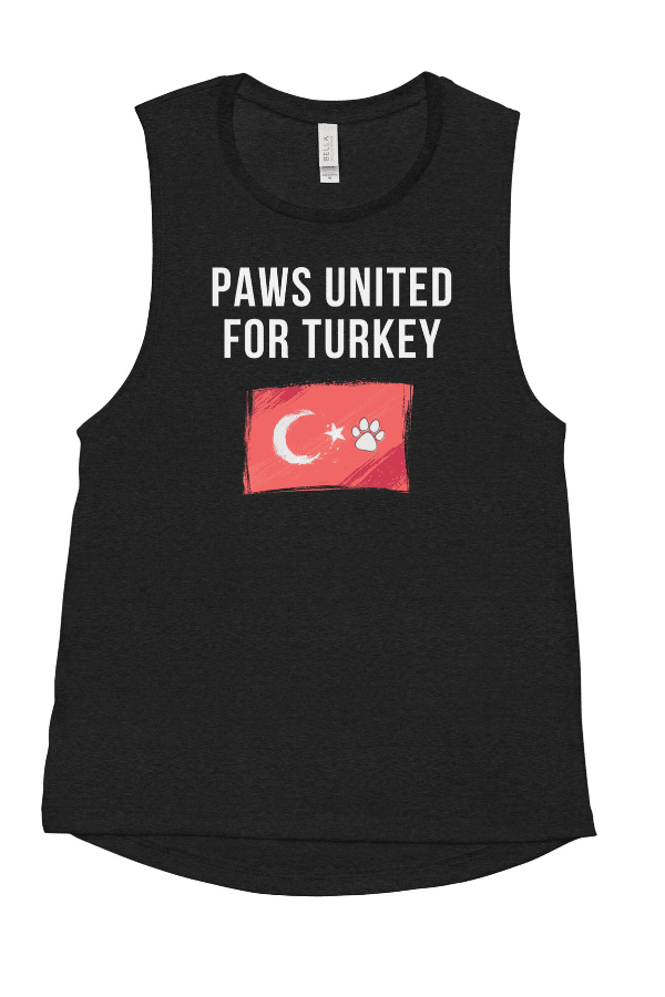 Paws for Turkey Ladies Muscle Tank