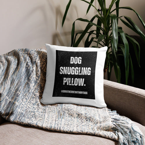 NEW: Dog Snuggling Basic Pillow